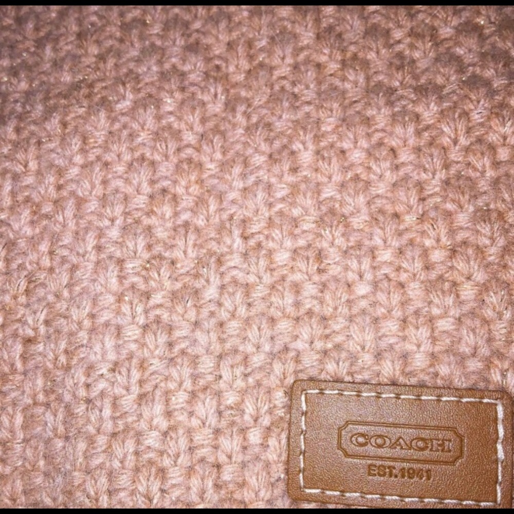 Beige coach wool scarf vintage never used - Picture 2 of 2